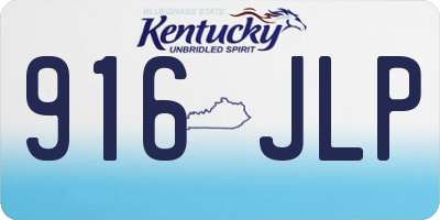KY license plate 916JLP