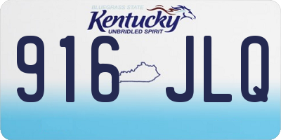 KY license plate 916JLQ
