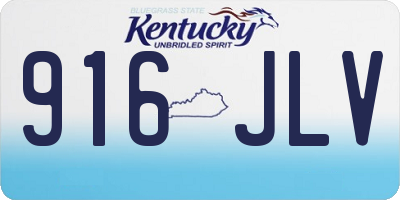 KY license plate 916JLV