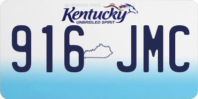 KY license plate 916JMC