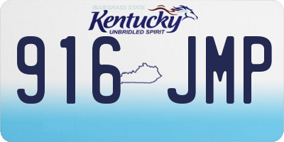KY license plate 916JMP