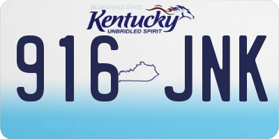 KY license plate 916JNK