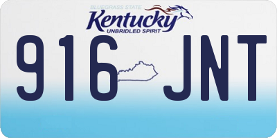 KY license plate 916JNT