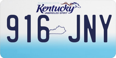 KY license plate 916JNY