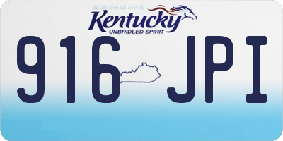 KY license plate 916JPI