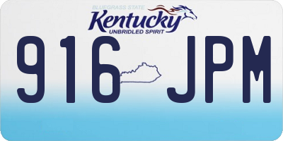 KY license plate 916JPM
