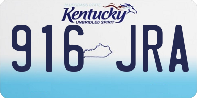 KY license plate 916JRA