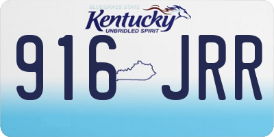 KY license plate 916JRR