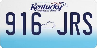 KY license plate 916JRS