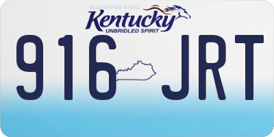 KY license plate 916JRT