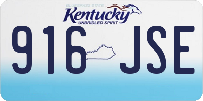 KY license plate 916JSE