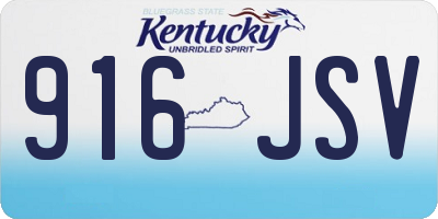 KY license plate 916JSV