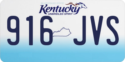 KY license plate 916JVS