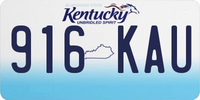 KY license plate 916KAU
