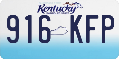 KY license plate 916KFP