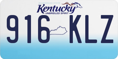 KY license plate 916KLZ