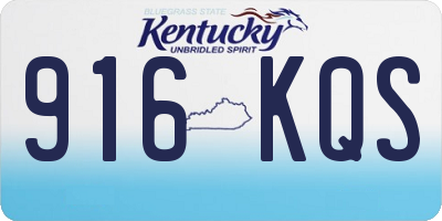 KY license plate 916KQS