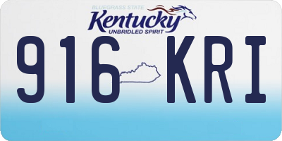 KY license plate 916KRI