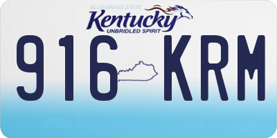 KY license plate 916KRM