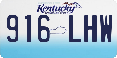 KY license plate 916LHW