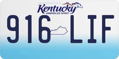 KY license plate 916LIF
