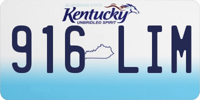 KY license plate 916LIM