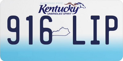 KY license plate 916LIP