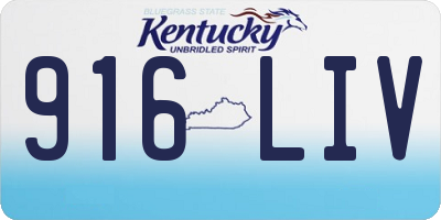 KY license plate 916LIV