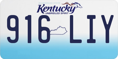 KY license plate 916LIY