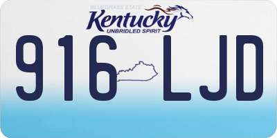 KY license plate 916LJD