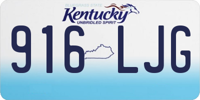 KY license plate 916LJG