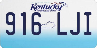 KY license plate 916LJI