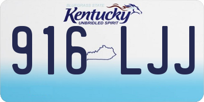 KY license plate 916LJJ