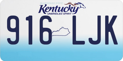 KY license plate 916LJK