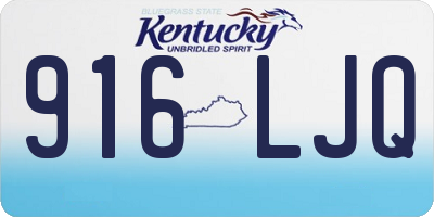 KY license plate 916LJQ
