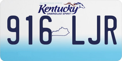 KY license plate 916LJR