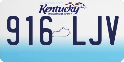 KY license plate 916LJV