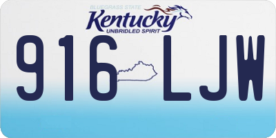 KY license plate 916LJW