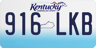 KY license plate 916LKB