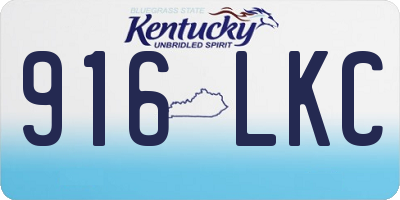 KY license plate 916LKC