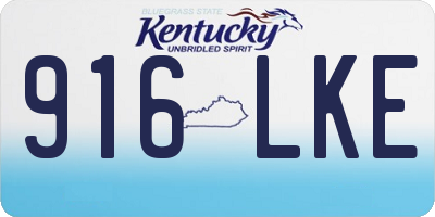 KY license plate 916LKE