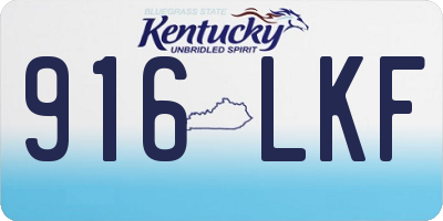 KY license plate 916LKF
