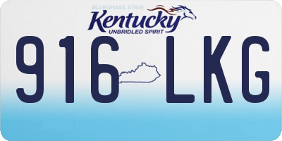 KY license plate 916LKG