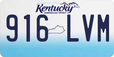 KY license plate 916LVM