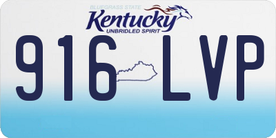 KY license plate 916LVP