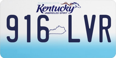 KY license plate 916LVR