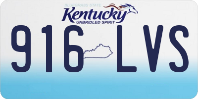 KY license plate 916LVS