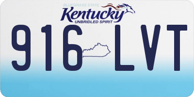 KY license plate 916LVT
