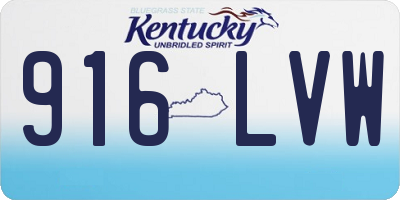 KY license plate 916LVW