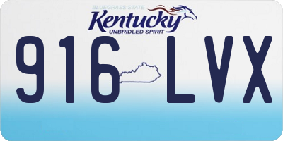 KY license plate 916LVX